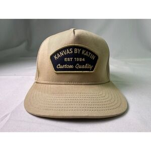 Katin Customs Hat Tan Cotton Canvas Snapback Est 1954 Patch Surf Skate OSFA